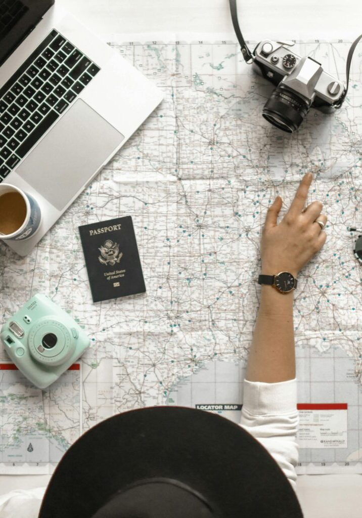 map and camera